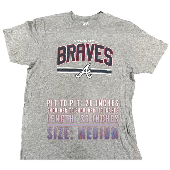 Vintage Tees - 47 Brand MLB Atlanta Braves Graphic Tee*SZ M - Picture 2 of 4